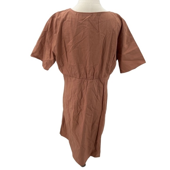 NWT Roolee Orange Button Up Short Sleeve Mini Dress Size 3 XL Women’s - Picture 4 of 10